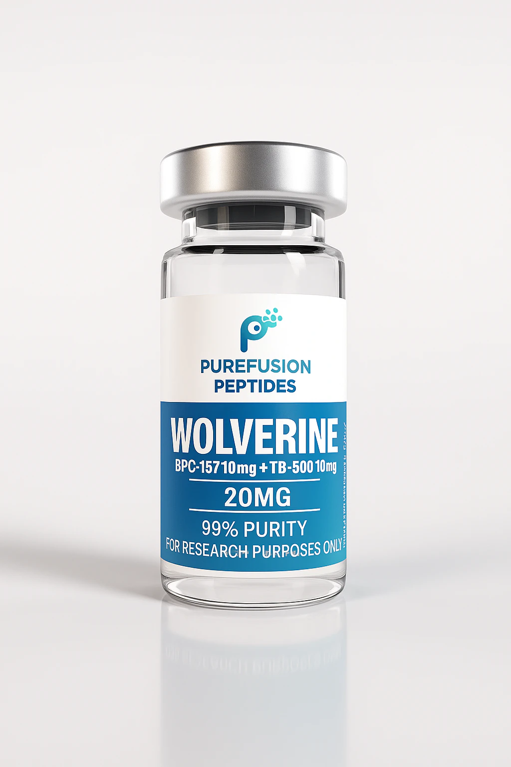 Wolverine Stack 20mg (BPC-157 10mg + TB-500 10mg) research material packaging